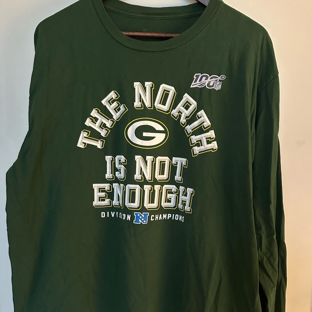 Green Bay Packers Long Sleeve “The North is Not Enough”Shirt XL